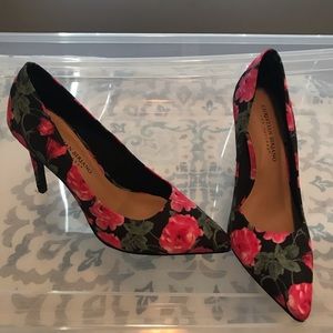 Floral print heels